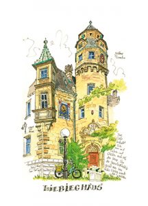 Liebieghaus postkarte Urban Sketching Susanne Köhler